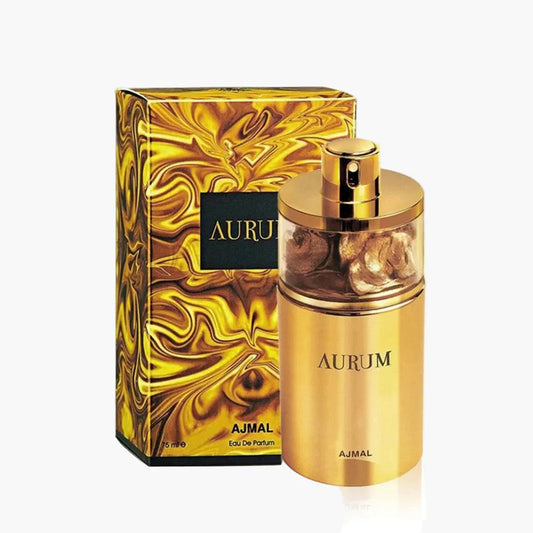 Ajmal Aurum Eau De Parfum For Women 75ml Bottle and Packaging