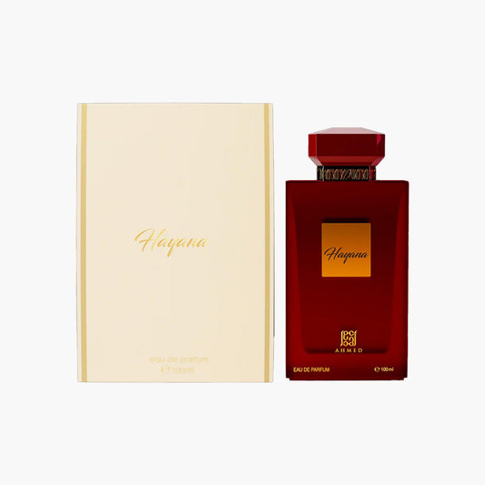 Ahmed Al Maghribi Hayana Eau de Parfum 100ml Bottle and Box