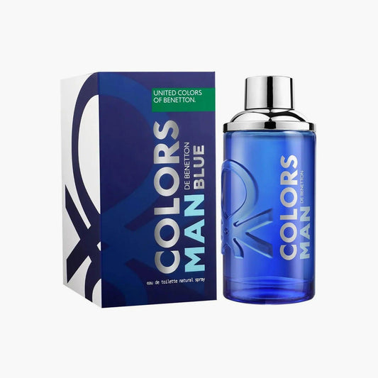 Benetton Colors Man Blue Eau de Toilette 100ml Bottle and Box