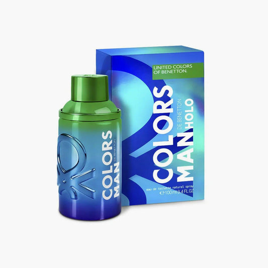 Benetton Colors Man Holo Eau De Toilette 100ml Bottle and Box