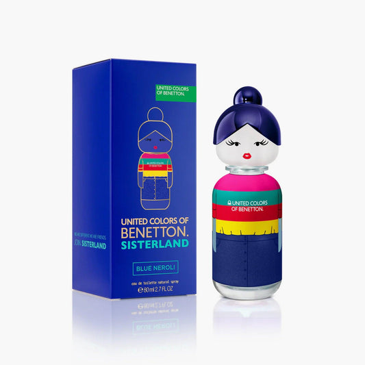 Benetton Sisterland Blue Neroli Eau de Toilette 80ml Bottle and Box