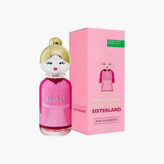 Benetton Sisterland Pink Raspberry Eau de Toilette 80ml Bottle and Box