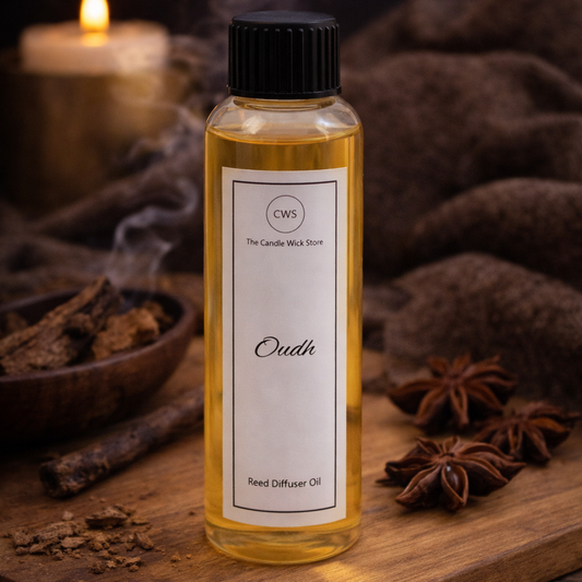 Candle Wick Store Oudh Diffuser Refill Oil 120ml Bottle and Packaging