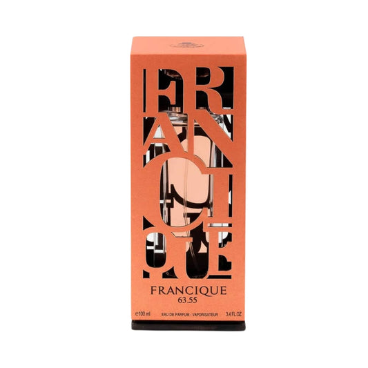 French Avenue Francique 63.55 Eau De Parfum Unisex 100ml Bottle and Packaging
