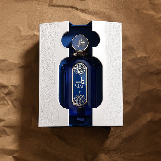 French Avenue Taj 2 Blue Eau De Parfum For Men 90ml Bottle and Packaging