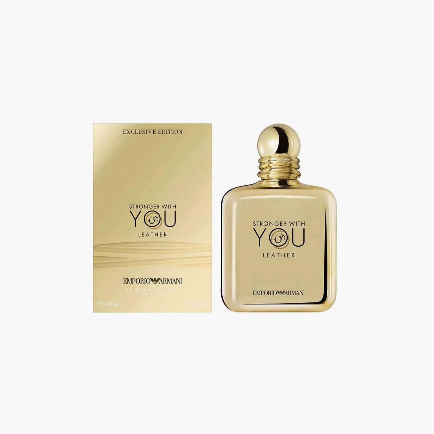 Giorgio Armani Stronger With You Leather Exclusive Edition Eau de Parfum 100ml Bottle and Box