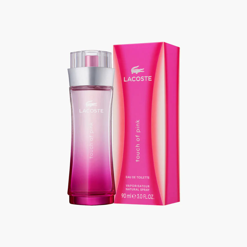 Lacoste Touch Of Pink Eau de Toilette 90ml Bottle and Box