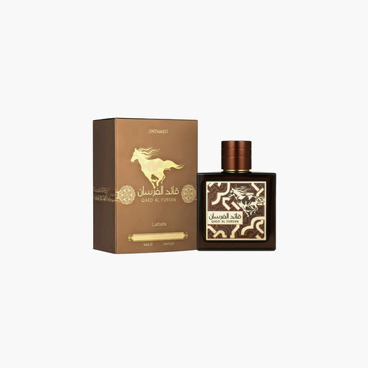 Lattafa Qaeed Al Fursan Untamed Eau de Parfum 90ml Bottle and Box