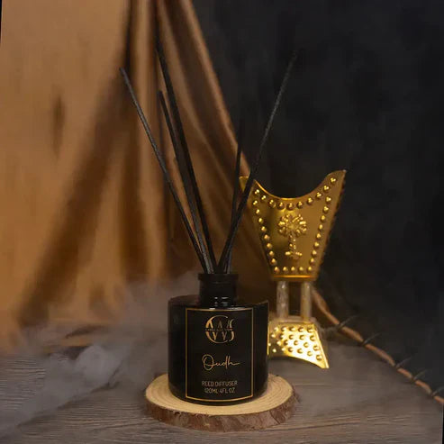 Candle Wick Store Oudh Reed Diffuser 120ml Bottle and Packaging