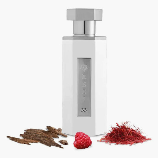 Reef 33 White Eau De Parfum Unisex 15ml Bottle and Packaging