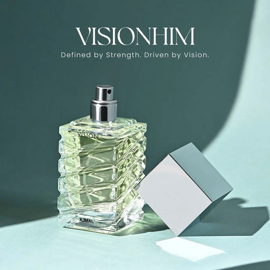 Ajmal Vision Eau De Parfum For Men 100ml Bottle and Packaging