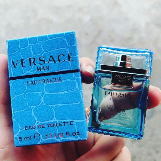 Versace Man Eau Fraiche Eau De Toilette 5ml Bottle and Box
