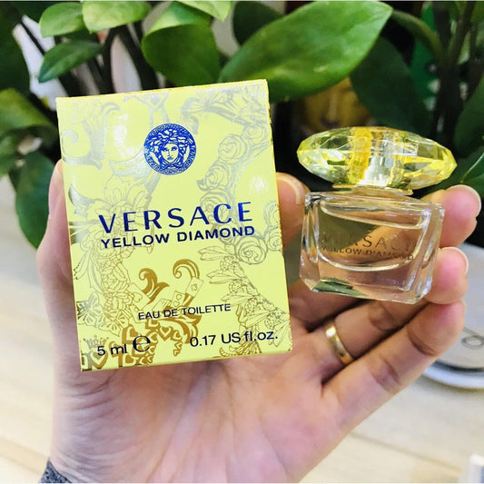 Versace Yellow Diamond Eau de Toilette 5ml Bottle and Box
