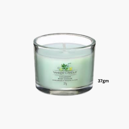 Yankee Candles Yankee Cucumber Mint Cooler Scented Candle Bottle and Packaging