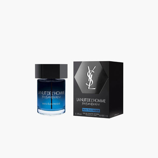 Yves Saint Laurent La Nuit De L'Homme Bleu Electrique Eau de Toilette 100ml Bottle and Box