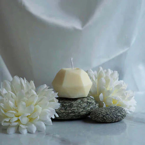 Candle Wick Store Geometric Candle Bottle and Packaging
