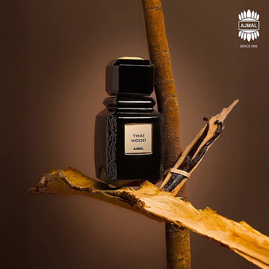 Ajmal Thai Wood Eau De Parfum Unisex 100ml Bottle and Packaging