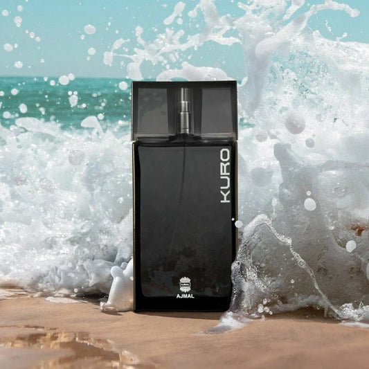 Ajmal Kuro Eau De Parfum For Men 90ml Bottle and Packaging