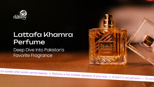 Lattafa Khamra perfume bottle, authentic Lattafa fragrance in Pakistan