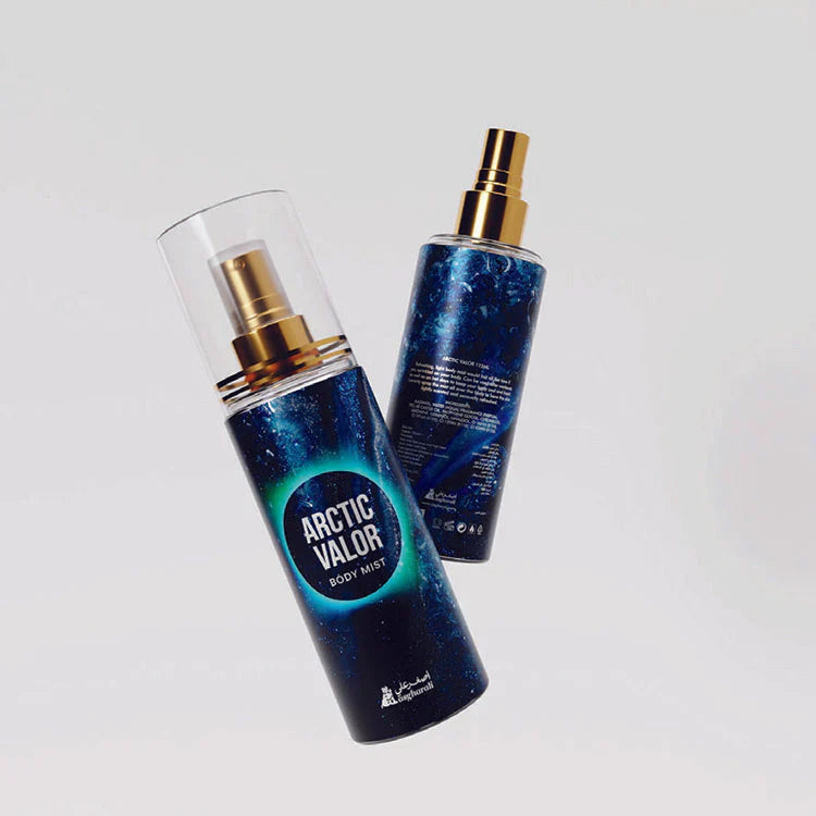 Asgharali Perfumes Asgharali Arctic Valor Body Spray Unisex 125ml Bottle and Packaging
