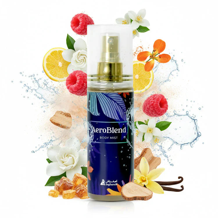 Asgharali Perfumes Asgharali Aeroblend Body Spray Unisex 125ml Bottle and Packaging