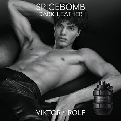 Viktor & Rolf Victor & Rolf Spicebomb Dark Leather Eau De Parfum For Men 90ml Bottle and Packaging