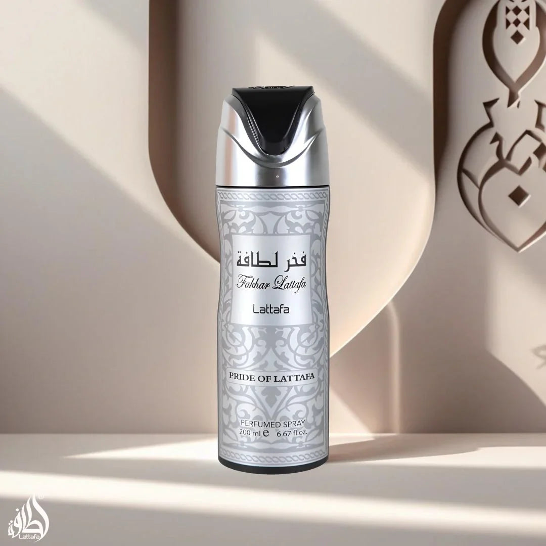 Lattafa Perfumes Lattafa Fakhar Perfumed Body Spray For Men 200ml Bottle and Packaging