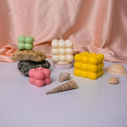 Candle Wick Store Bubble Candle Bottle and Packaging