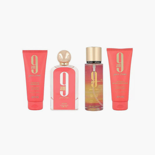 Afnan 9 AM Pour Femme 4 Piece Gift Set