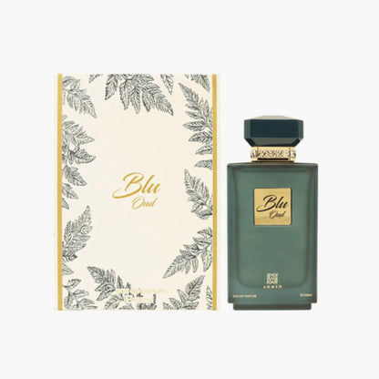 Ahmed Al Maghribi Blu Oud Eau de Parfum 100ml Bottle and Box