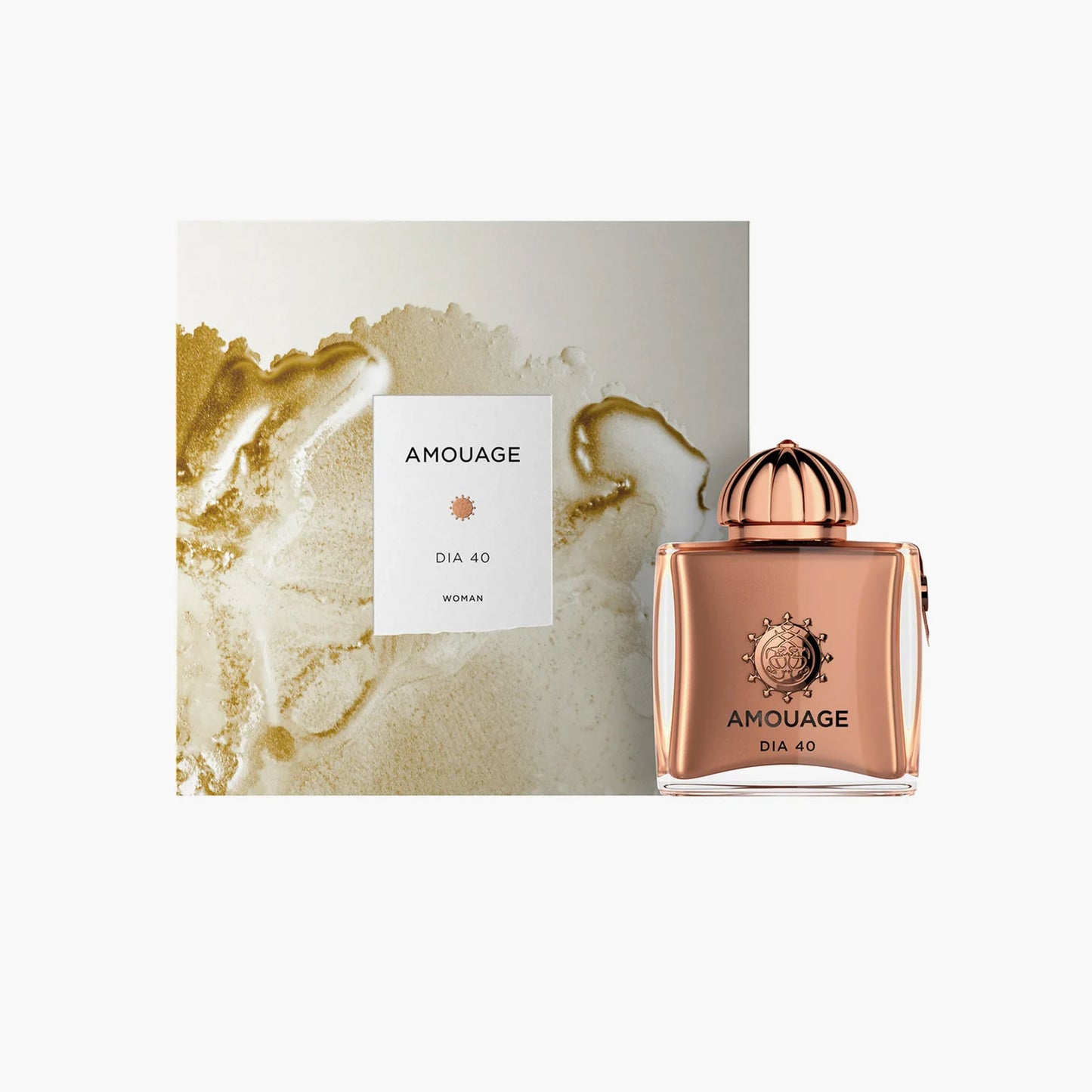 Amouage Dia 40 Extrait De Parfum For Women 100ml Bottle and Packaging