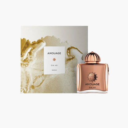 Amouage Dia 40 Extrait De Parfum For Women 100ml Bottle and Packaging