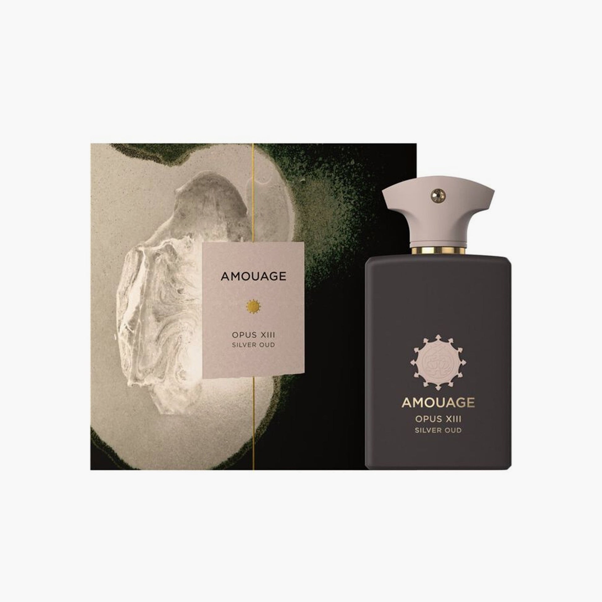 Amouage Opus Xlll Silver Oud Eau De Parfum Unisex 100ml Bottle and Packaging