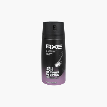 Axe Black Night Black Caramel & Vanilla 48H Non-Stop Fresh Deodorant Body Spray For Men 150ml