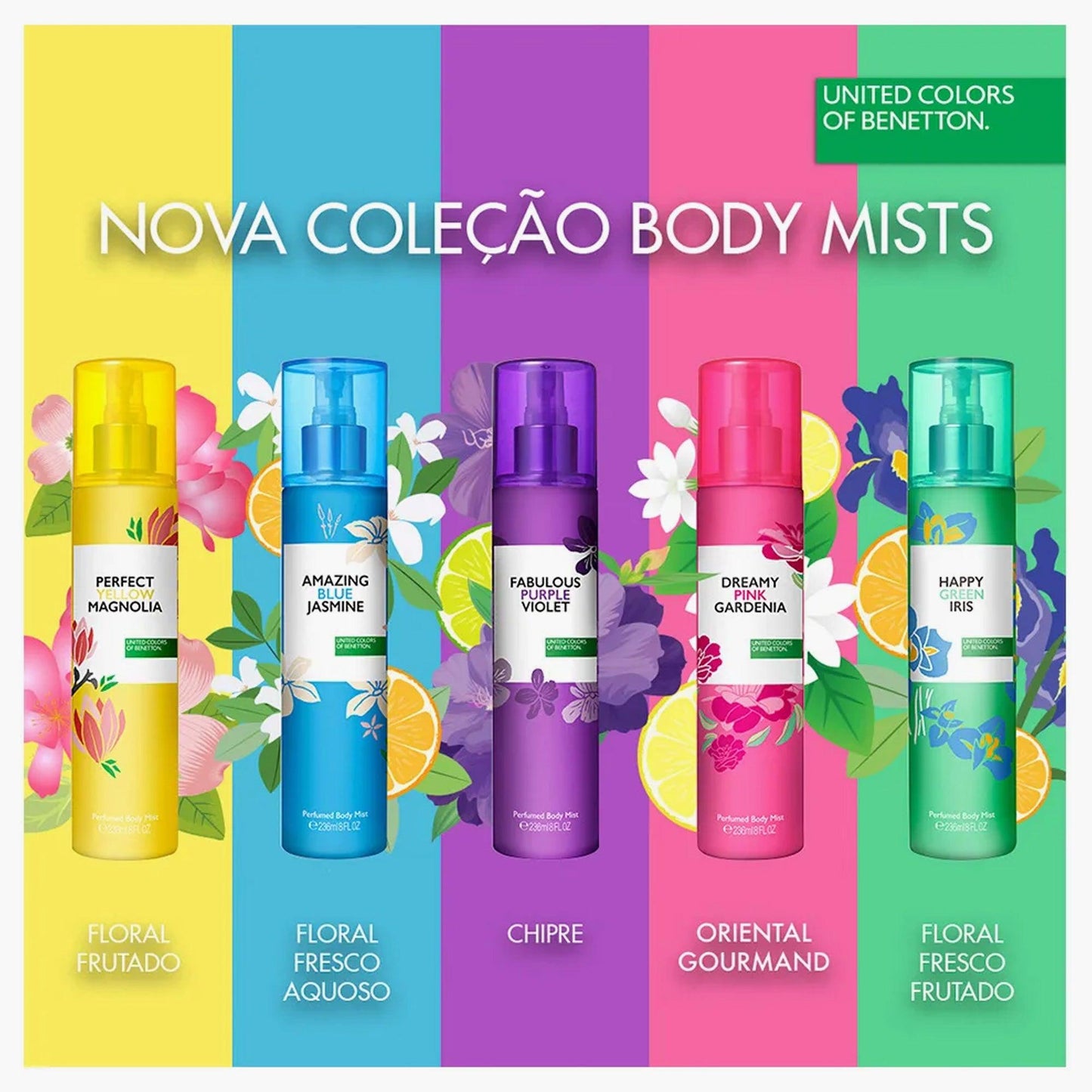 Banner of 5 Benetton Perfumed Body Mist For Women