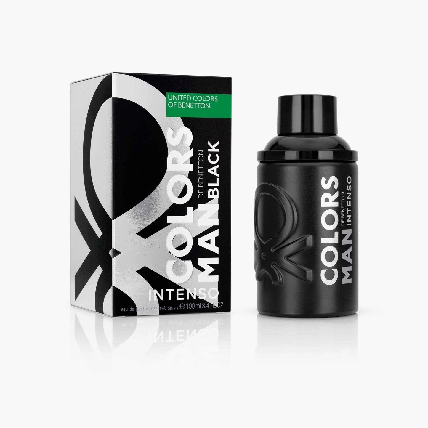 Benetton Colors Man Intenso Eau de Parfum 100ml Bottle and Box