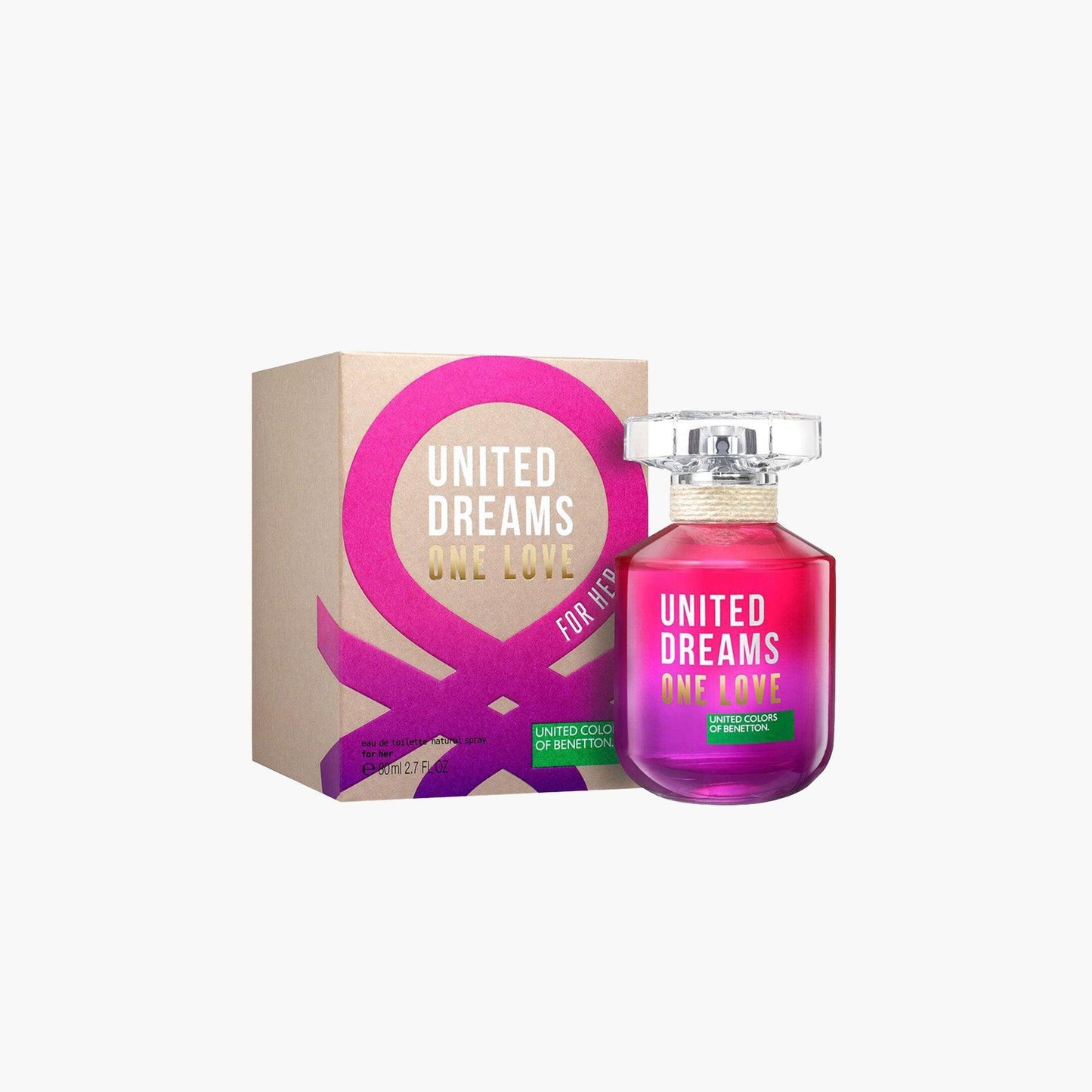 Benetton United Dreams One Love For Her Brown Eau de Toilette 80ml Bottle and Box