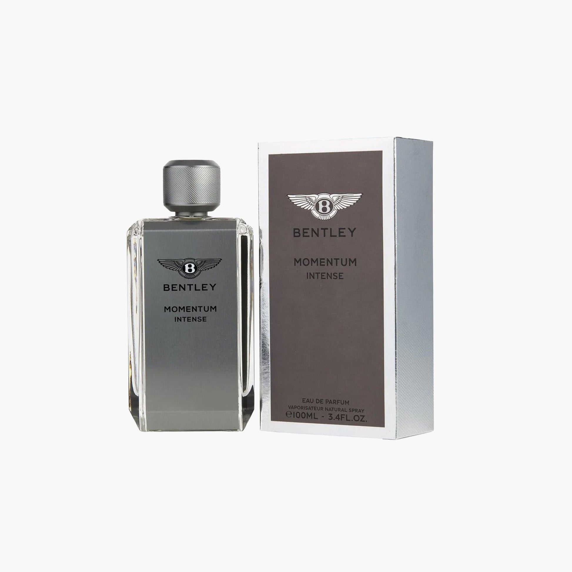 Bentley Momentum Intense Eau de Parfum 100ml Bottle and Box