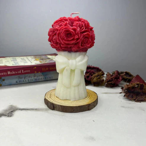 Candle Wick Store Bouquet Candle (Only Available In Karachi) Bottle and Packaging