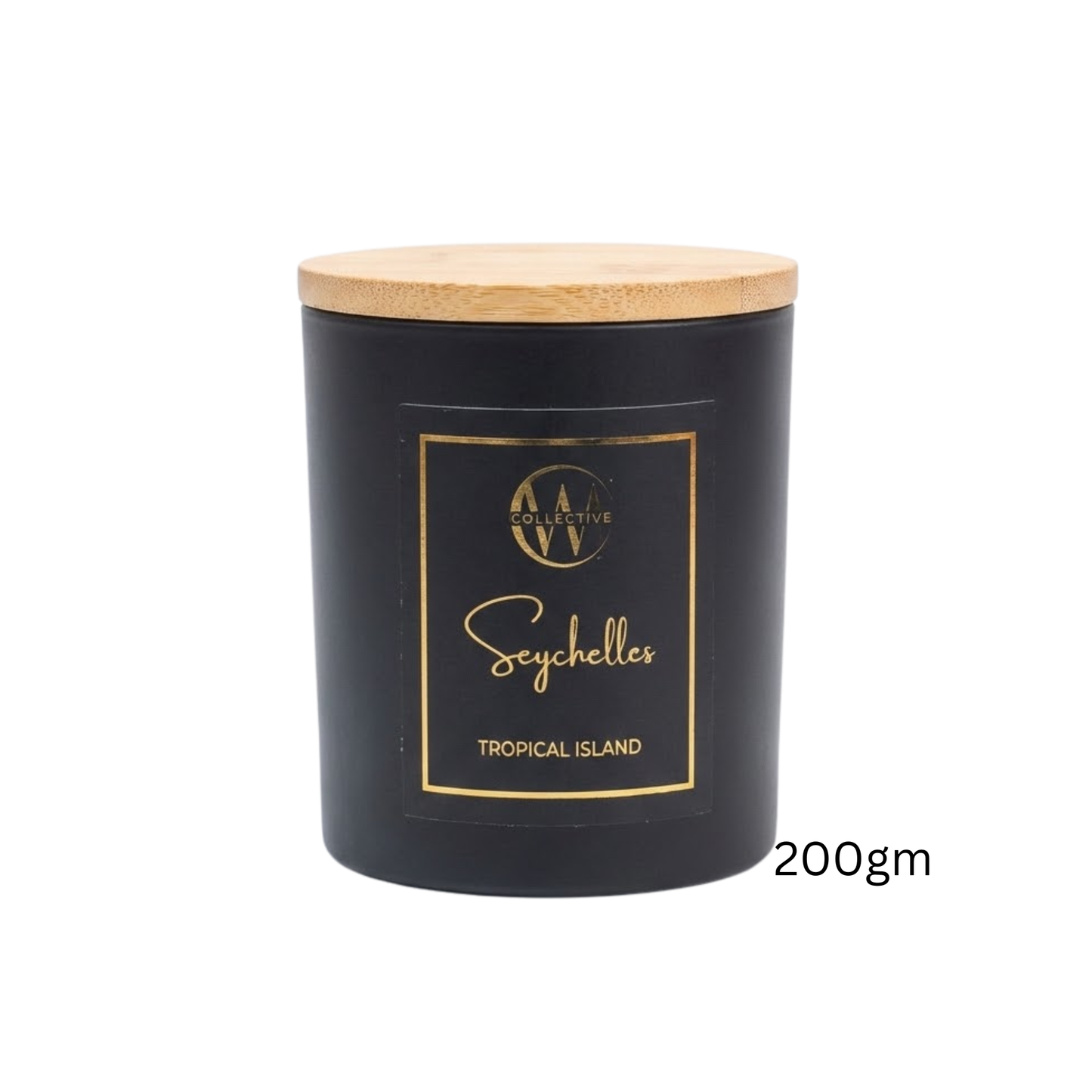 Candle Wick Store Seychelles Candle with Tropical Island Scent Fragrance Notes and Details