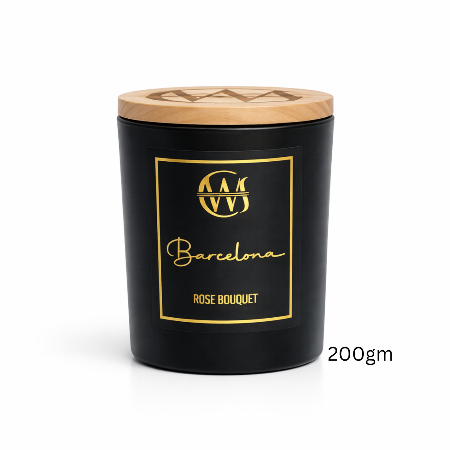 Candle Wick Store Barcelona Candle with Rose Bouquet Scent Close-Up View