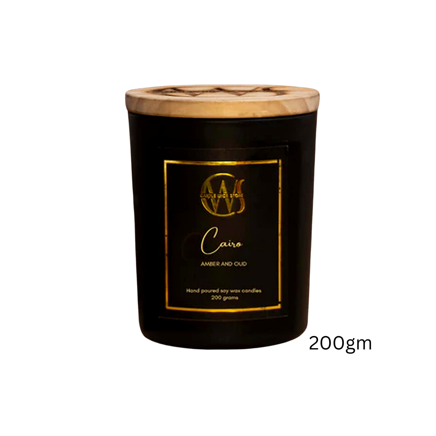 Candle Wick Store Cairo Candle With Amber And Oudh Scent Close-Up View