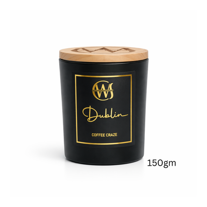 Candle Wick Store Dublin Candle With Coffee Craze Scent Close-Up View
