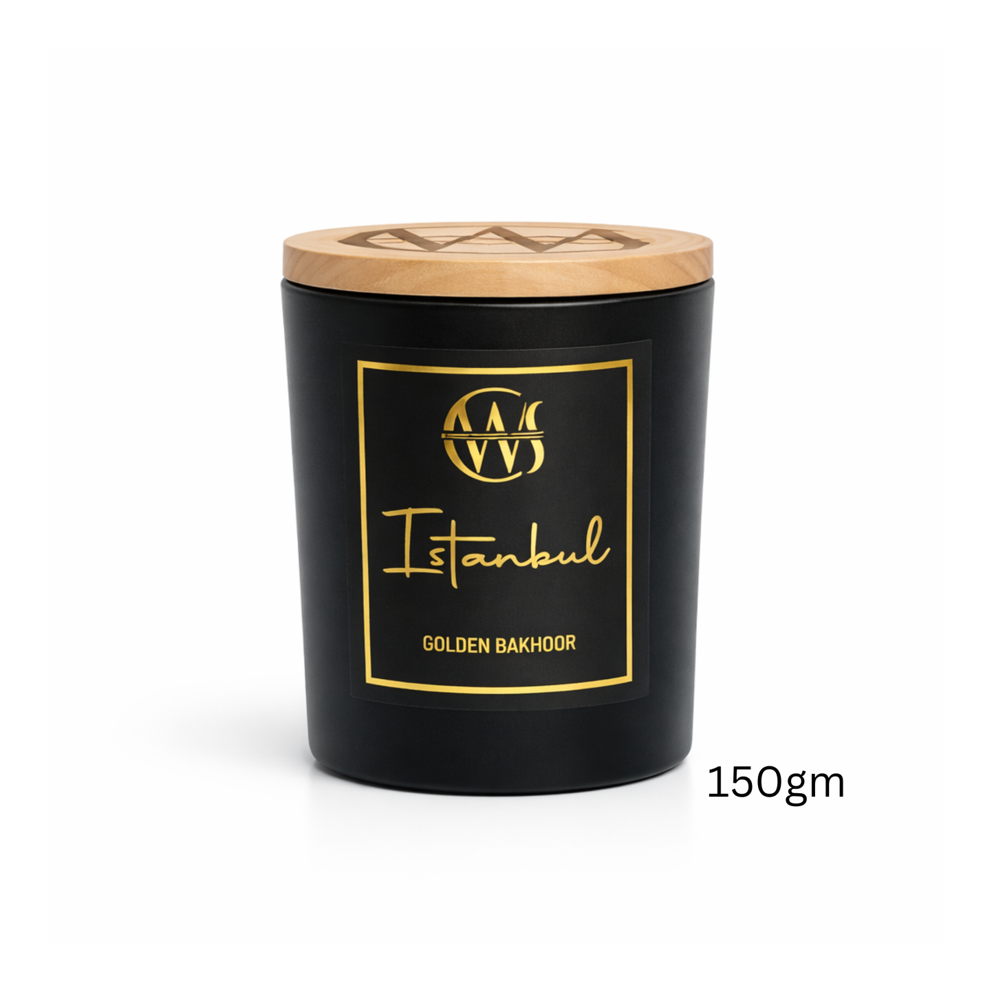 Candle Wick Store Istanbul Candle with Golden Bakhoor Scent Close-Up View