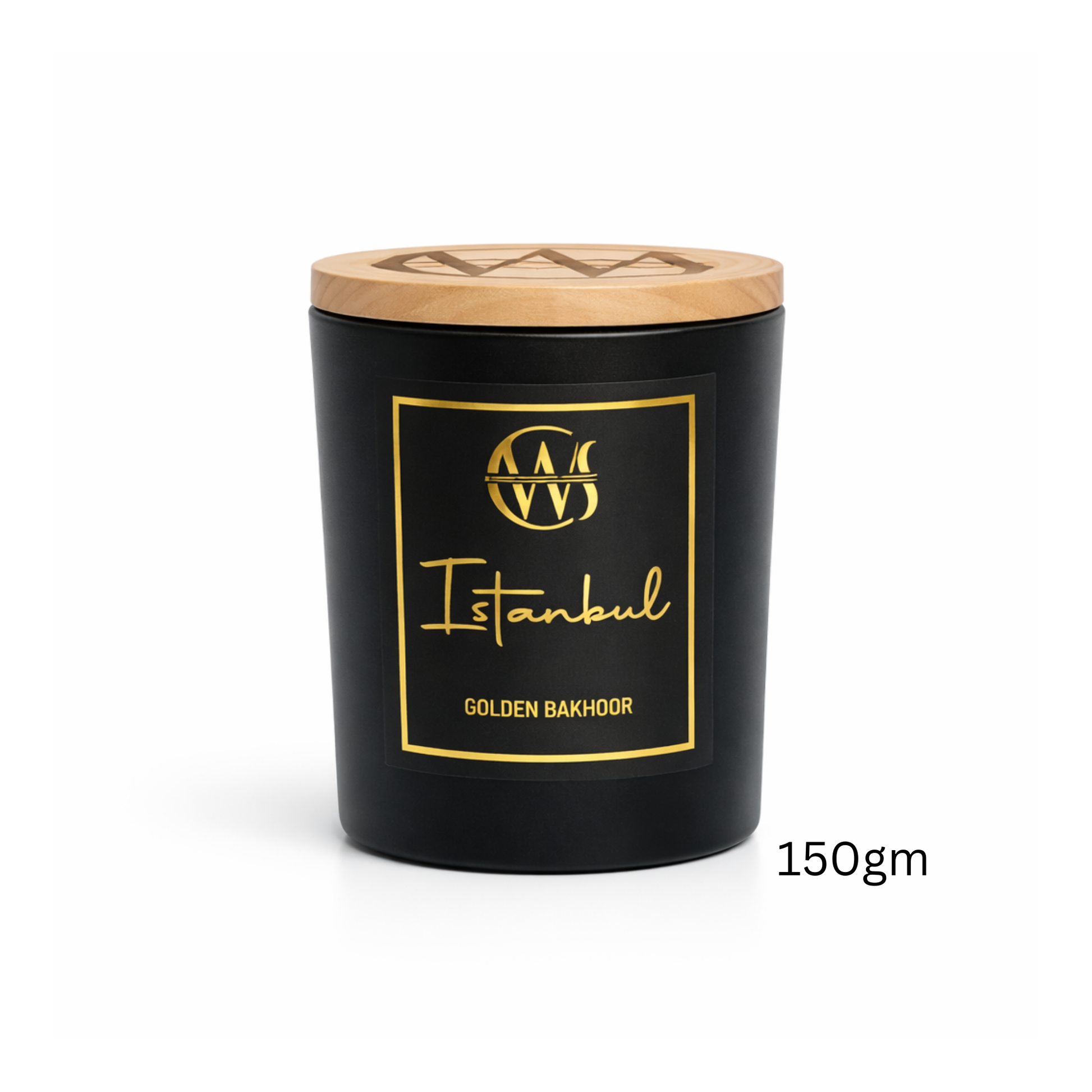 Candle Wick Store Istanbul Candle with Golden Bakhoor Scent Close-Up View
