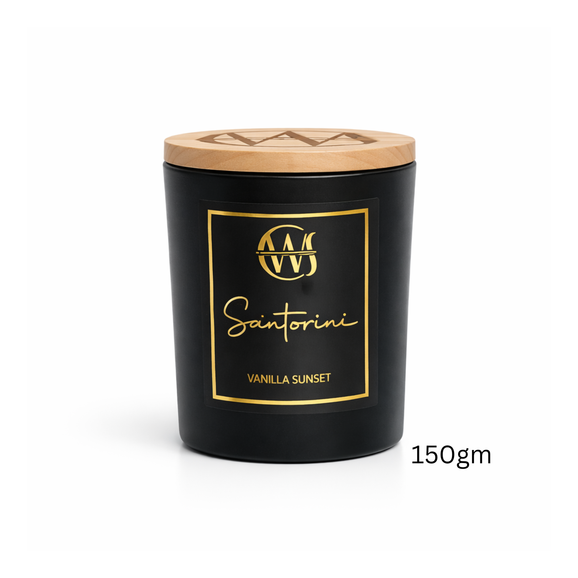 Candle Wick Store Santorini Candle with a Roasted Vanilla Sunset Scent Fragrance Notes and Details