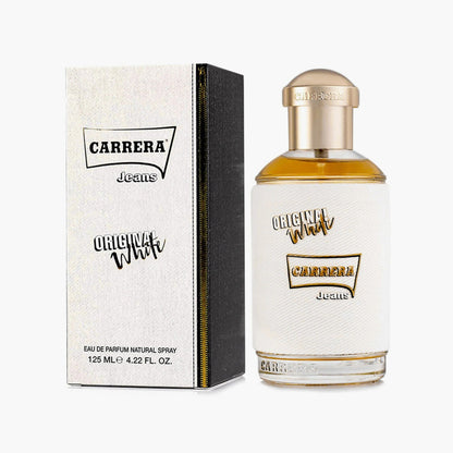 Carrera Jeans Original White Donna Eau De Parfum For Women 125ml Bottle and Packaging