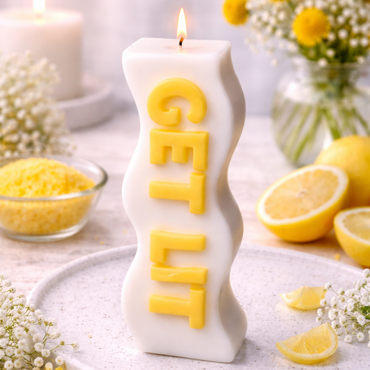 Candle Wick Store Get Lit Quote Candle 96gm Bottle and Packaging