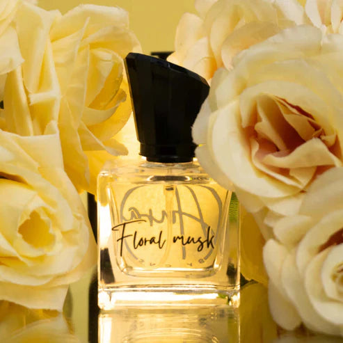 Candle Wick Store Aura Floral Musk Extrait De Parfum For Women 50ml Bottle and Packaging