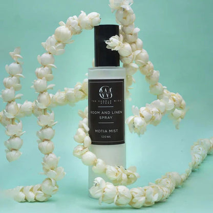 Candle Wick Store Room & Linen Motia Mist Spray 120ml Bottle and Packaging